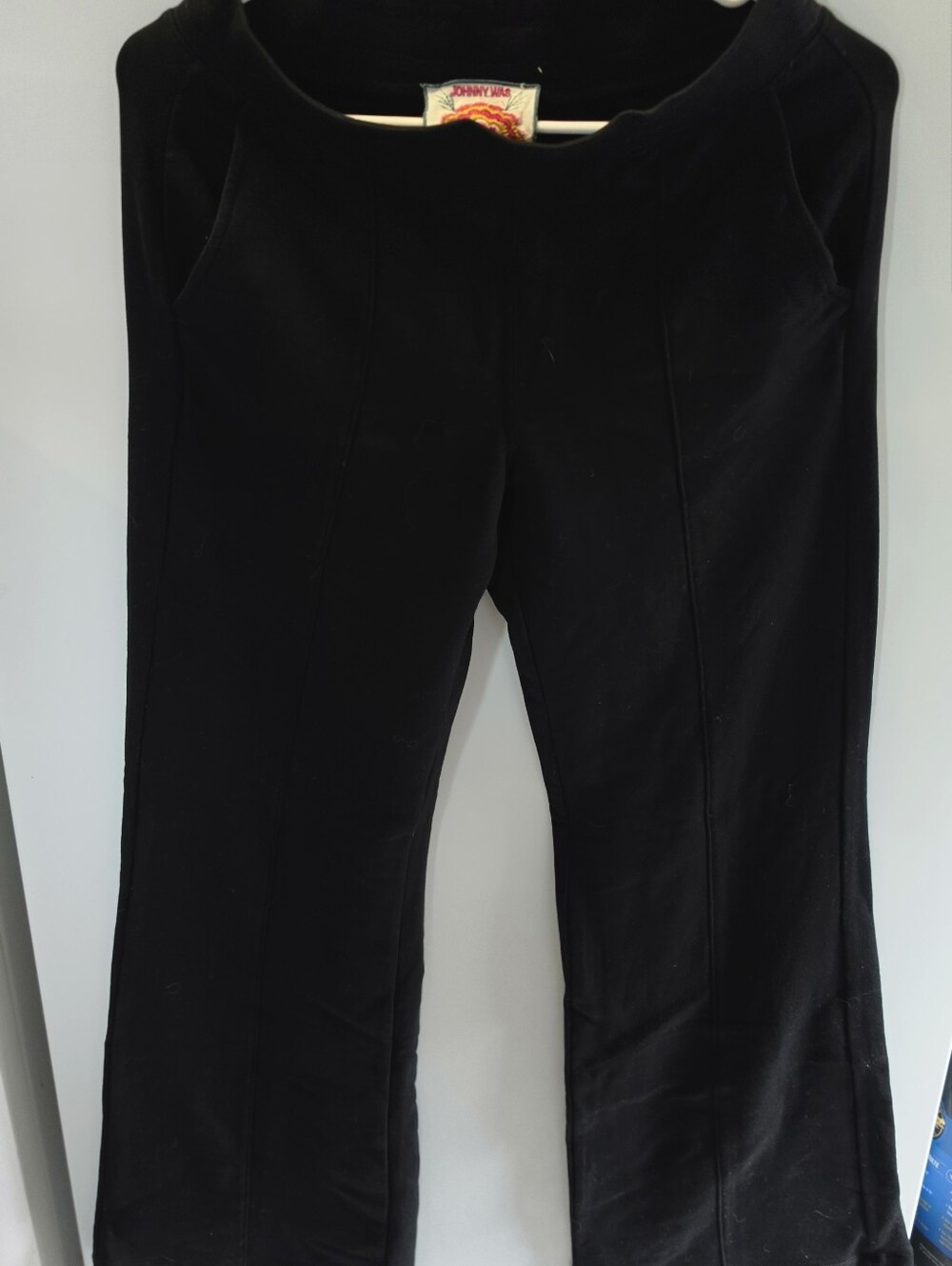 Johnny Was Los Angeles Black Ponte Knit Flare Pants Women’s S Pull On
